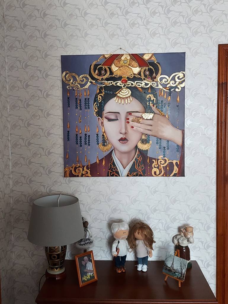 Original Modernism Women Painting by Vitalii Gatsutsyn Yalpachek-Levy