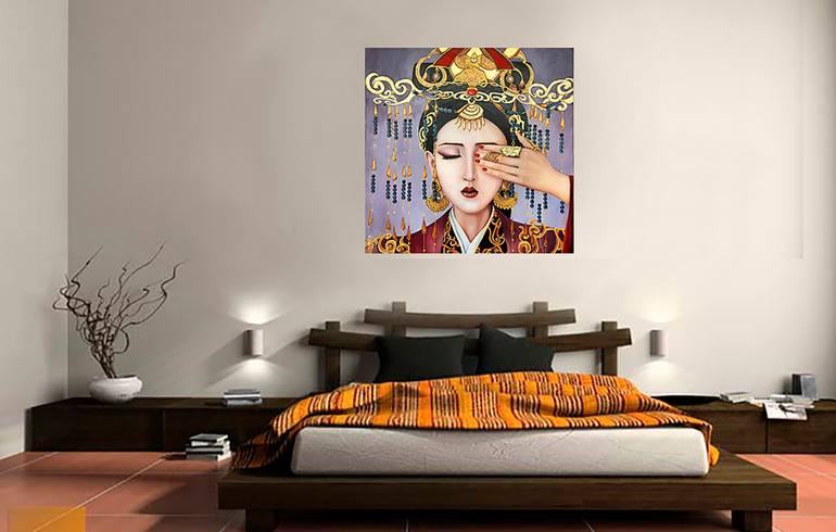 Original Modernism Women Painting by Vitalii Gatsutsyn Yalpachek-Levy