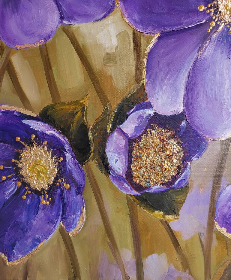 Original Art Deco Floral Painting by Vitalii Gatsutsyn Yalpachek-Levy