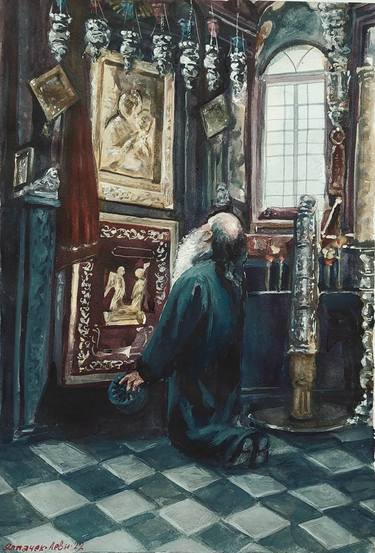 Print of Religious Paintings by Vitalii Gatsutsyn Yalpachek-Levy