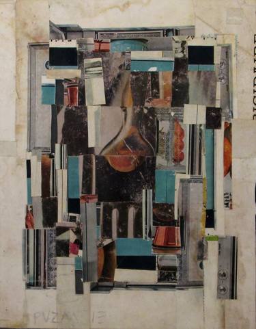 Original Abstract Expressionism Abstract Collage by Peter von zur Muehlen