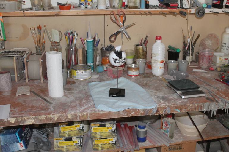Original Modernism Botanic Sculpture by Eric Pottier