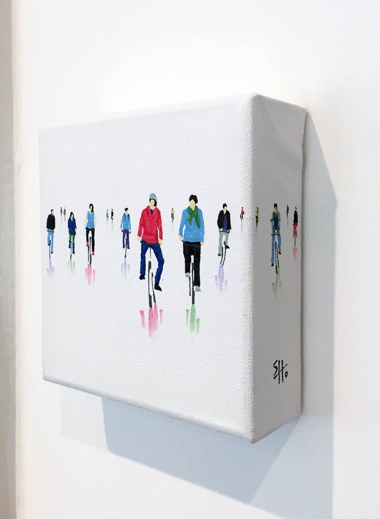 Original Figurative Transportation Painting by Stephanie Ho