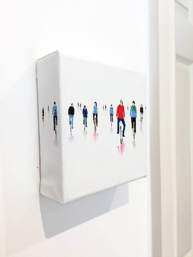 Original Figurative Transportation Painting by Stephanie Ho