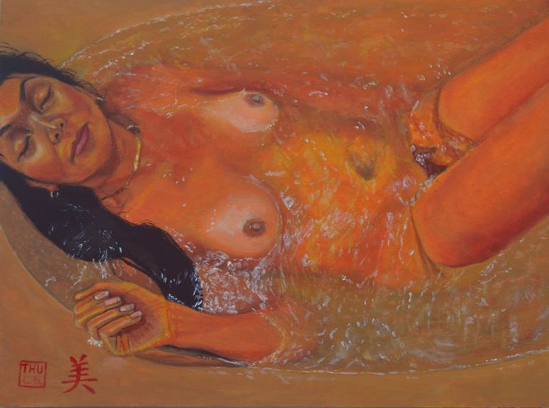 Print of Classicism Nude Paintings by Thu Nguyen