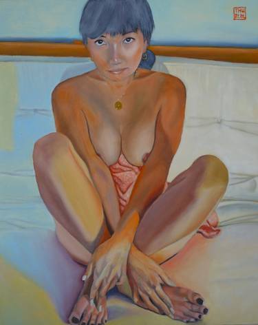 Original Contemporary Nude Painting by Thu Nguyen