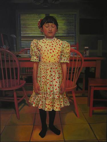 Print of Realism Children Paintings by Thu Nguyen