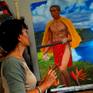 on the easel