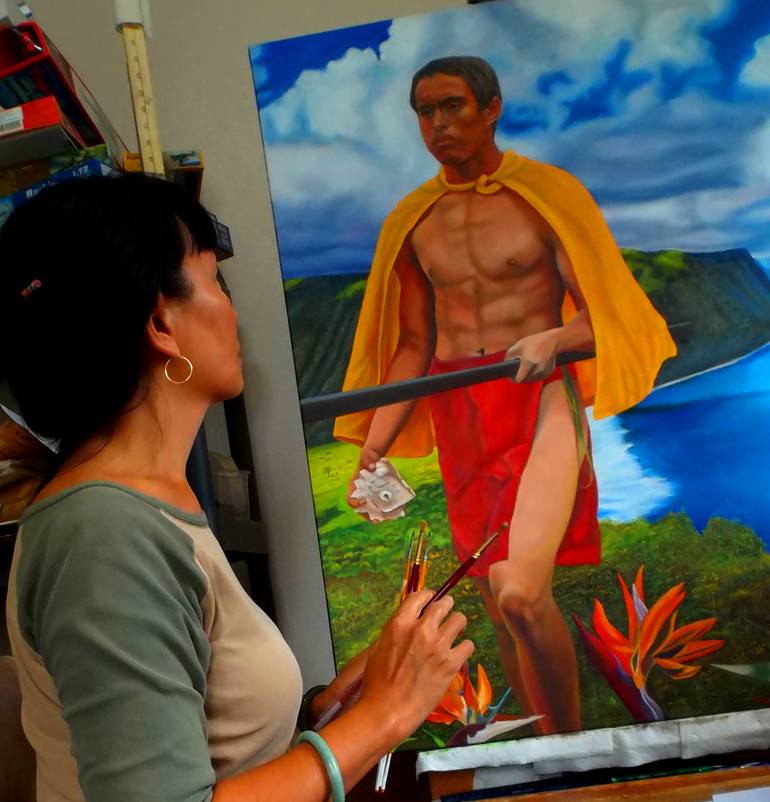 Original Conceptual Men Painting by Thu Nguyen