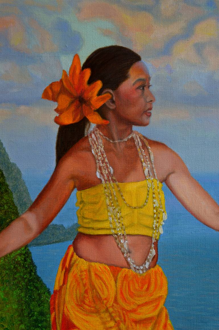 Original Realism Culture Painting by Thu Nguyen