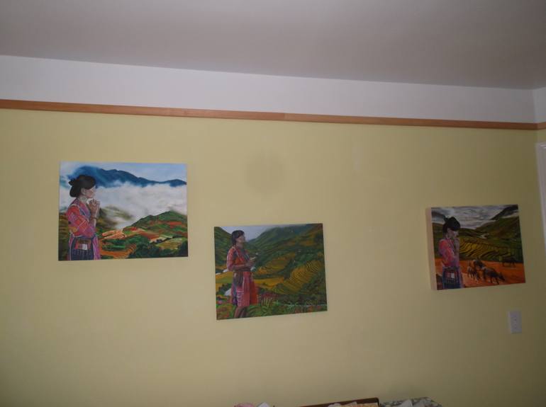 Original Conceptual Landscape Painting by Thu Nguyen