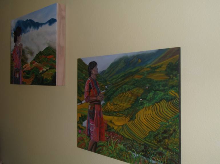 Original Conceptual Landscape Painting by Thu Nguyen