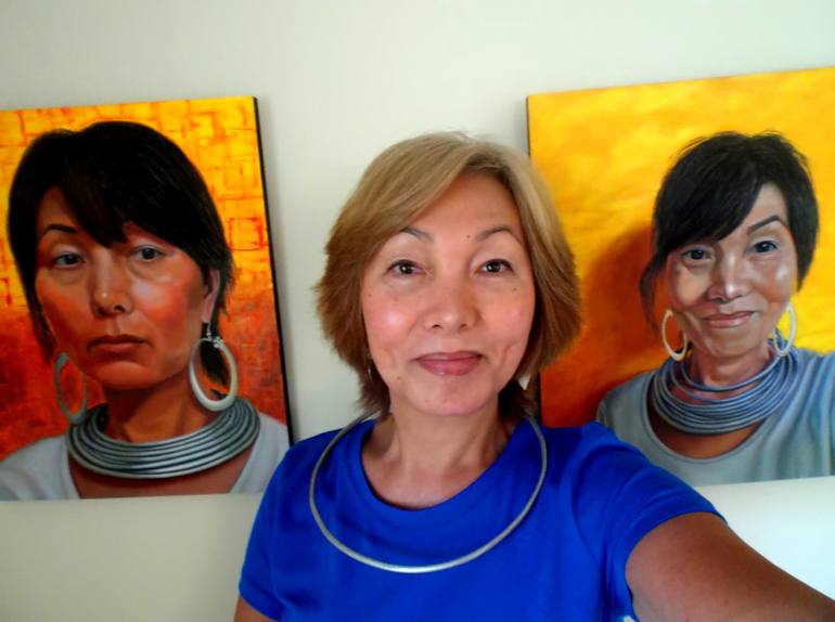 Original Portrait Painting by Thu Nguyen