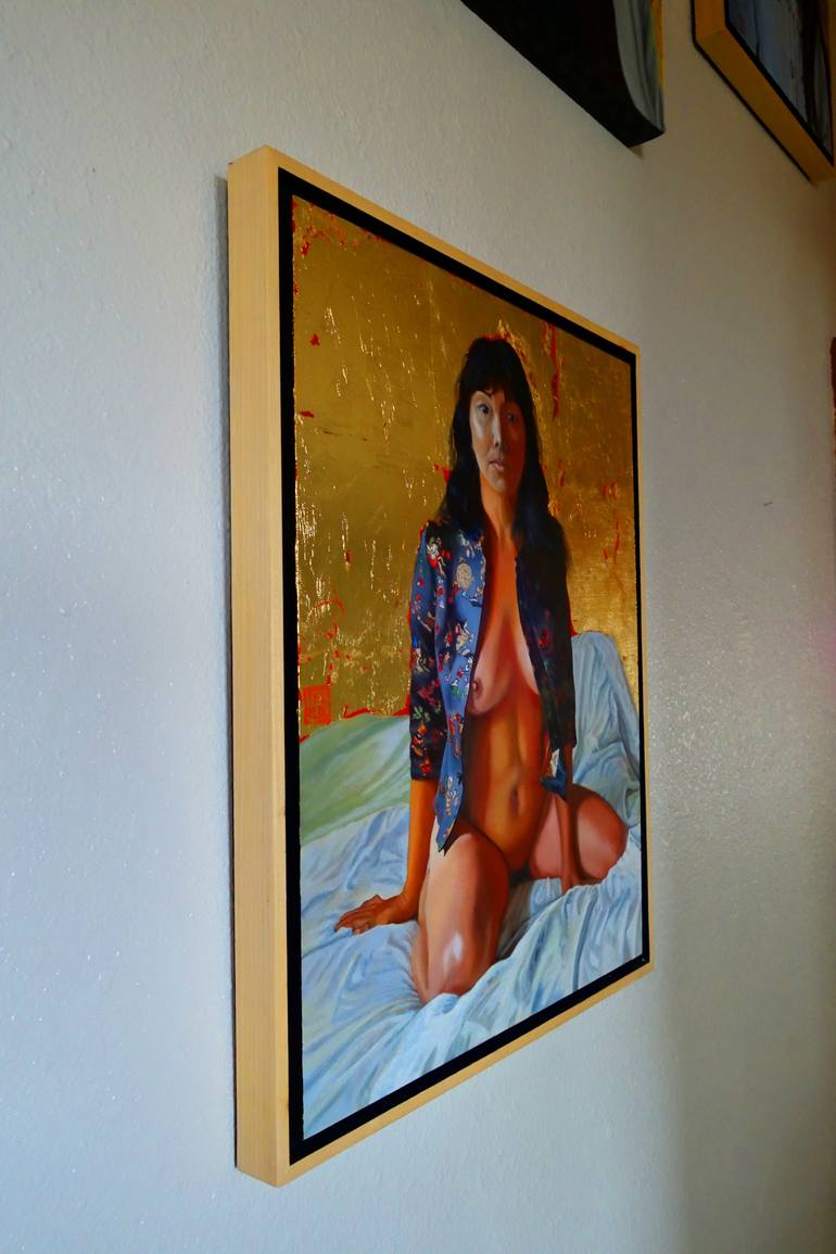 Original Figurative Erotic Painting by Thu Nguyen
