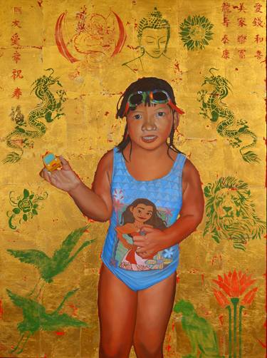 Print of Figurative Children Paintings by Thu Nguyen