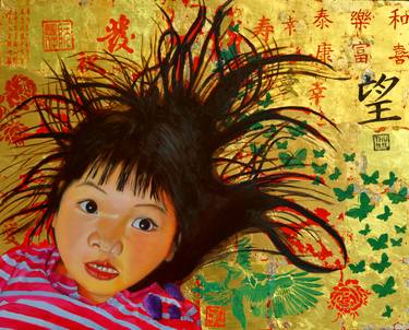 Print of Figurative Children Paintings by Thu Nguyen