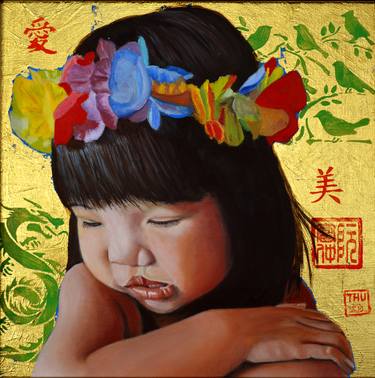 Print of Fine Art Children Paintings by Thu Nguyen