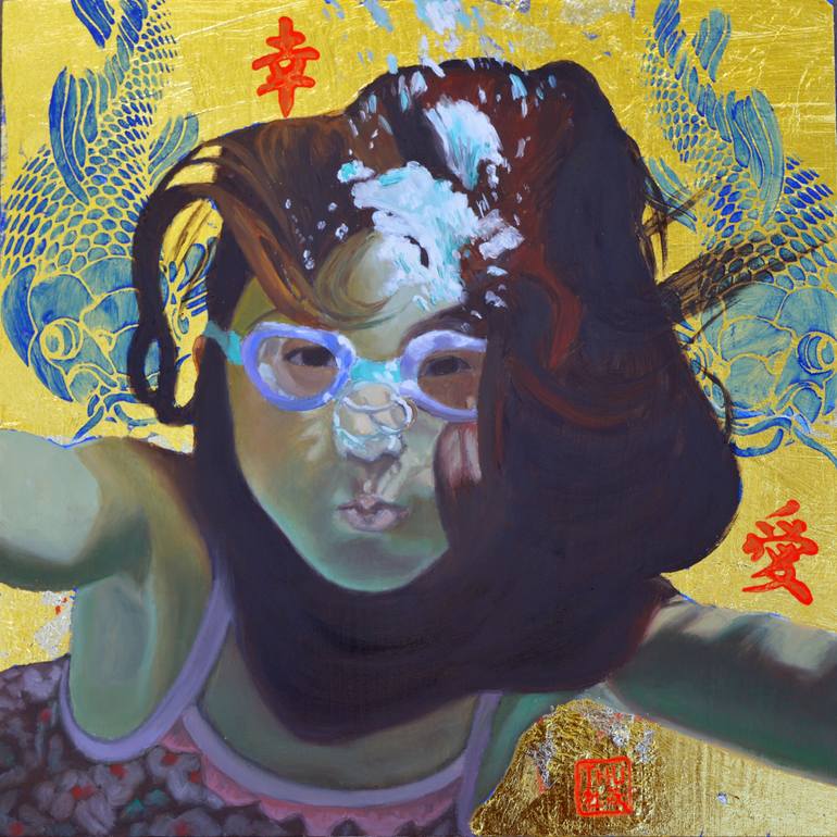 Original Children Painting by Thu Nguyen | Figurative Art on Other | The Little Mermaid