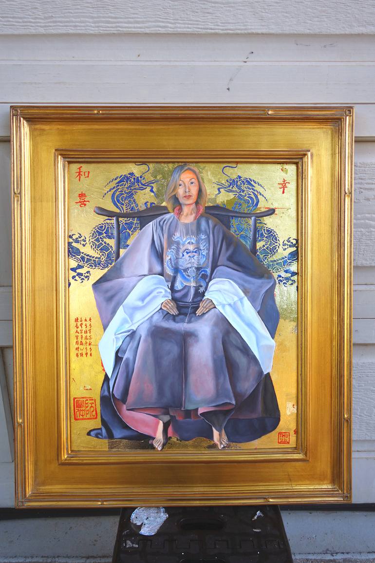 Original Figurative People Painting by Thu Nguyen