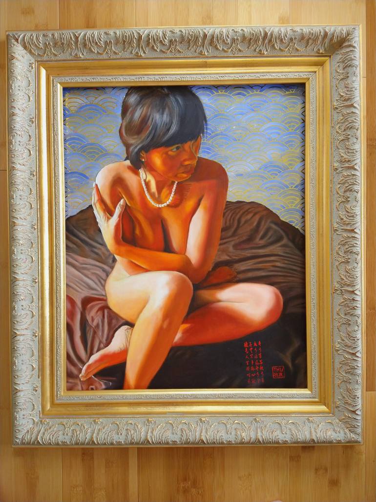 Original Conceptual Nude Painting by Thu Nguyen
