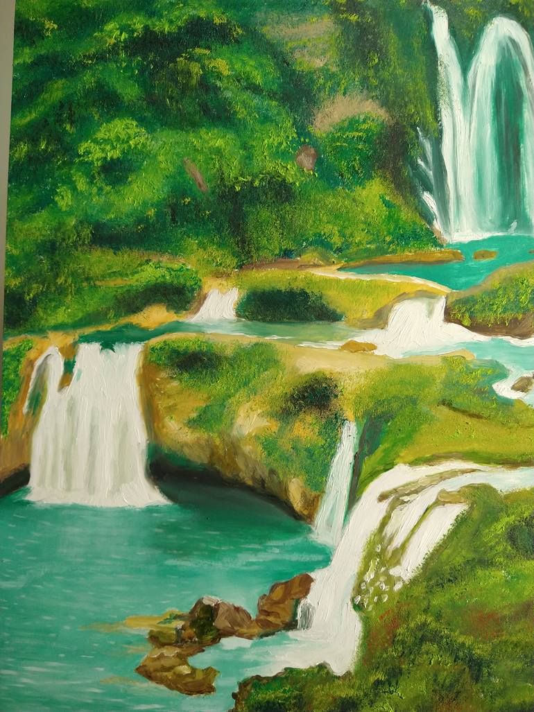 Original Figurative Landscape Painting by Thu Nguyen