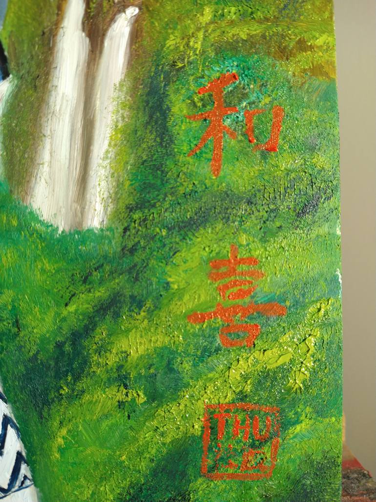 Original Figurative Landscape Painting by Thu Nguyen
