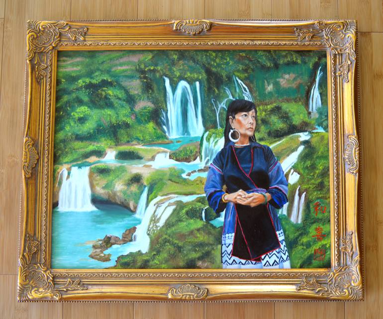 Original Figurative Landscape Painting by Thu Nguyen