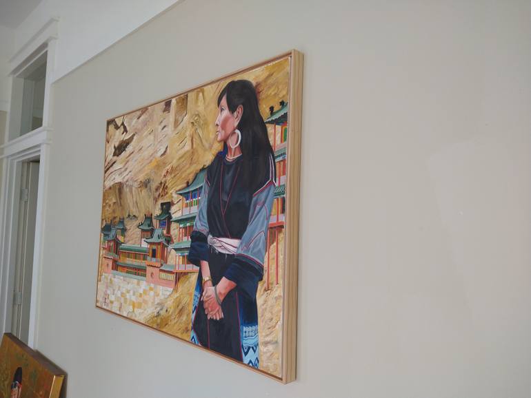 Original Figurative Architecture Painting by Thu Nguyen