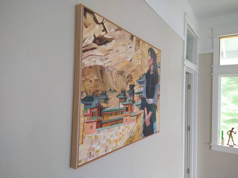 Original Figurative Architecture Painting by Thu Nguyen