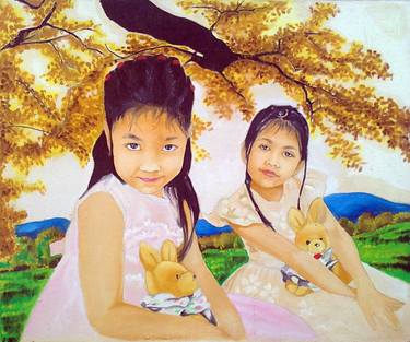 Print of Realism Children Paintings by Dadan Suherlan