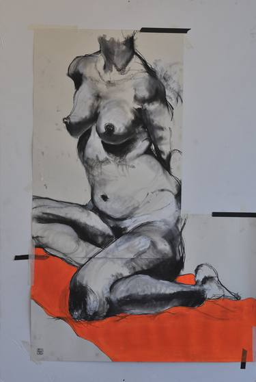 Saatchi Art Artist Lorien Haynes; Drawing, “Nude seated” #art