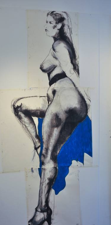 Original Expressionism Nude Drawings by Lorien Haynes