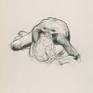 Example of a reworked original print on cream paper