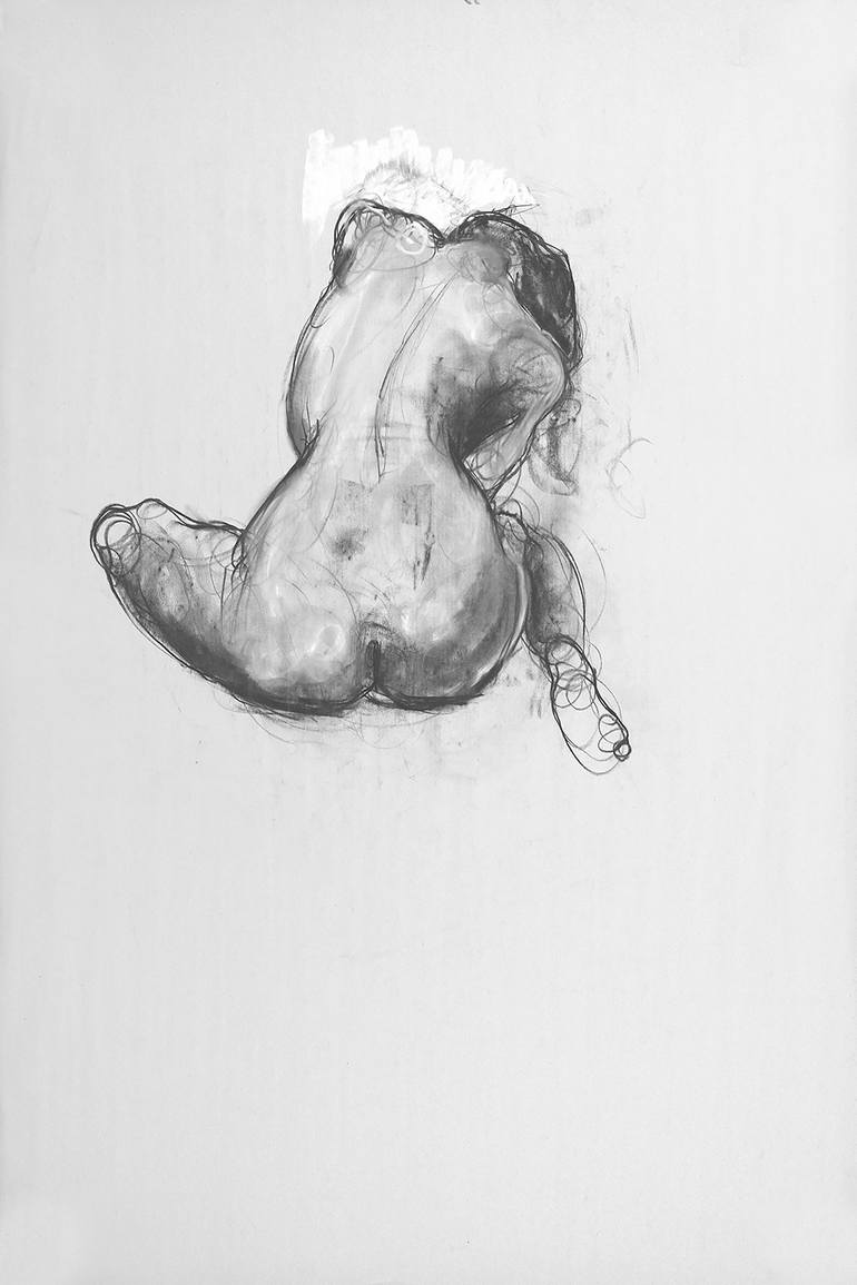 Original Minimalism Nude Drawing by Lorien Haynes