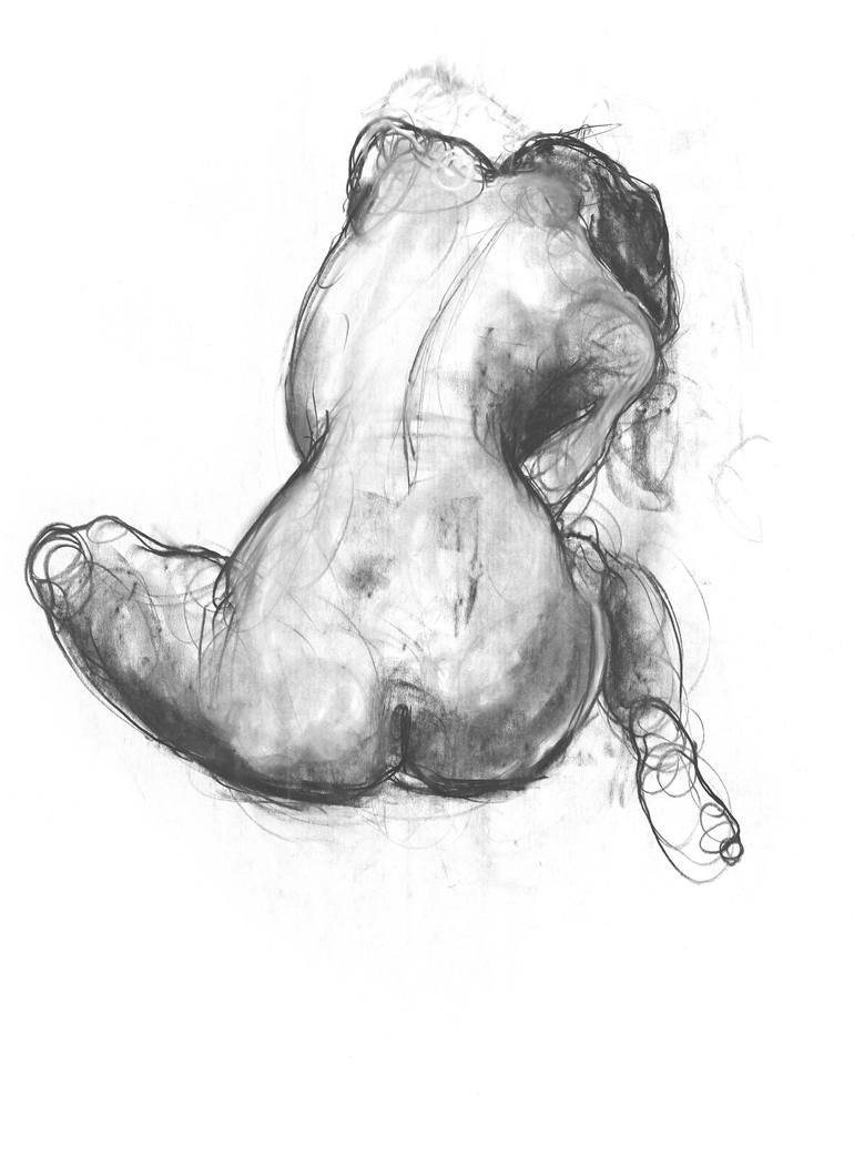 Original Minimalism Nude Drawing by Lorien Haynes
