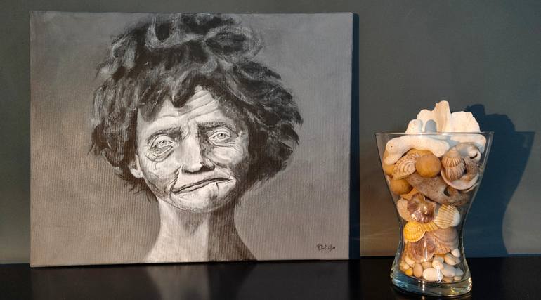 Original Expressionism People Painting by Antonio Dulcidio