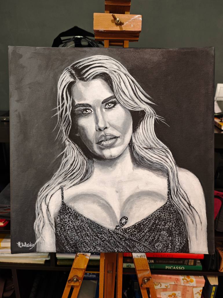 Original Portraiture Women Painting by Antonio Dulcidio