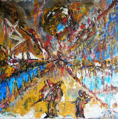 Original Abstract Expressionism Abstract Paintings by Antonio Dulcidio