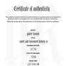 Certificate of authenticity - limited Edition