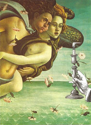 Original Surrealism Classical mythology Collage by Mario Bertorelli