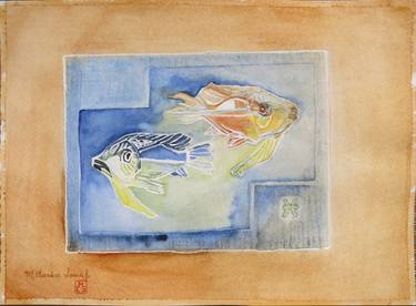 Print of Fish Printmaking by M Clarice Sarraf