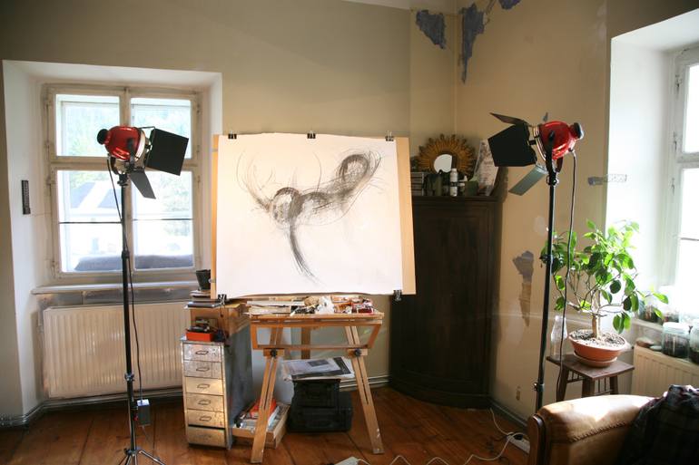 Original Abstract Expressionism Abstract Drawing by Stefan Albert Haring