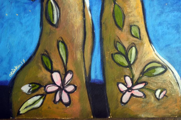 Original Abstract Animal Painting by C H H A B I K I S K U