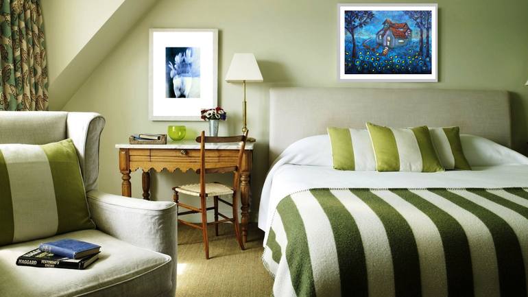 Original Abstract Landscape Painting by C H H A B I K I S K U