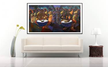 Print of Abstract People Paintings by c h h a b i k i s k u