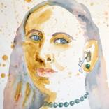 woman with pearl necklace by c h h a b i k i s k u