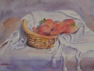 Original Fine Art Still Life Paintings by c h h a b i k i s k u