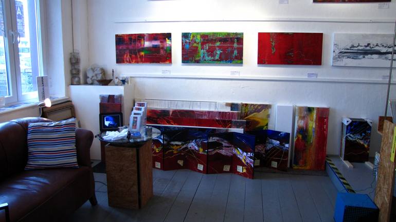 Original Abstract Expressionism Abstract Painting by Michael Lauer
