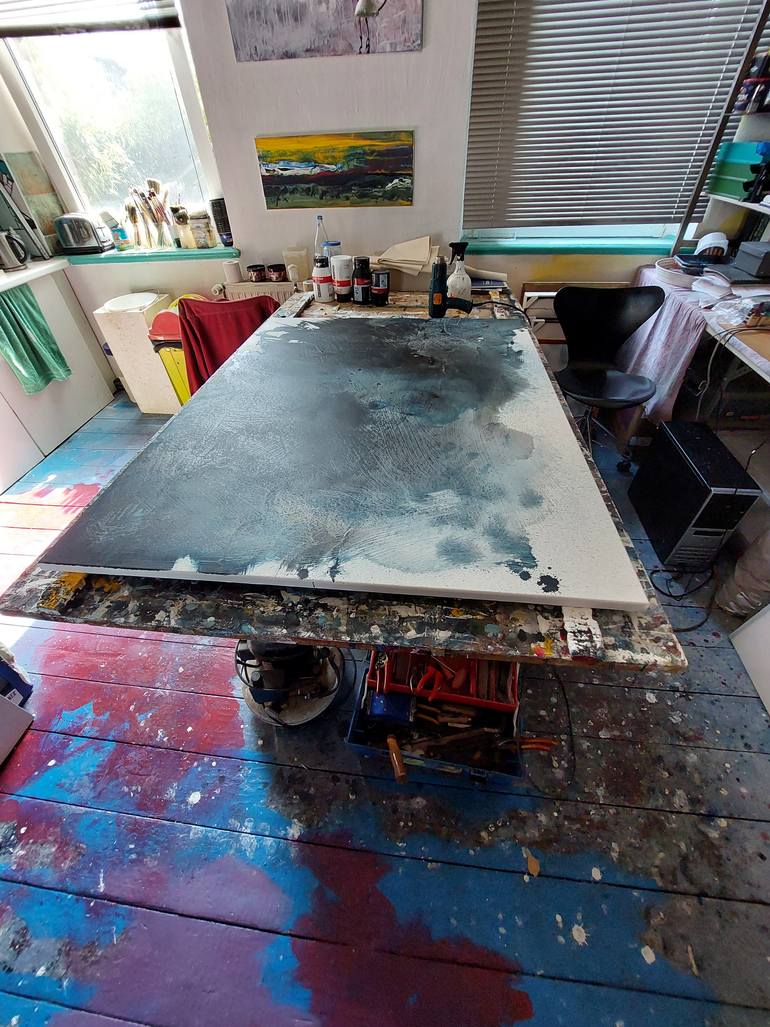 Original Abstract Expressionism Abstract Painting by Michael Lauer