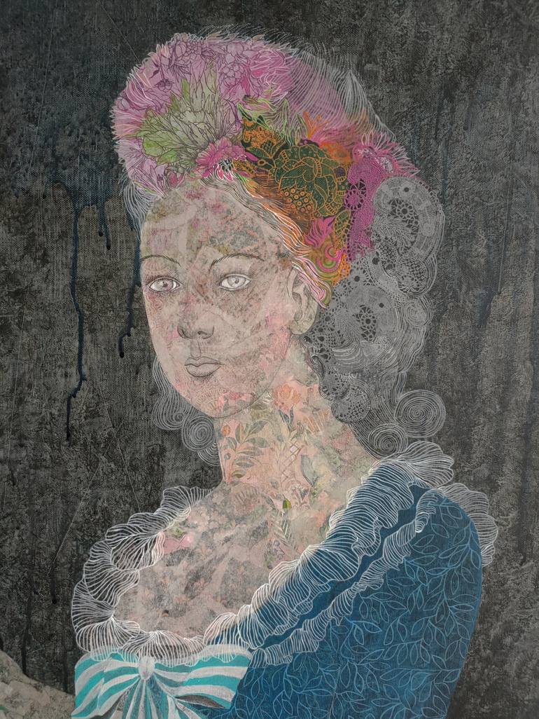 Original Portrait Mixed Media by Cécile Duchêne Malissin